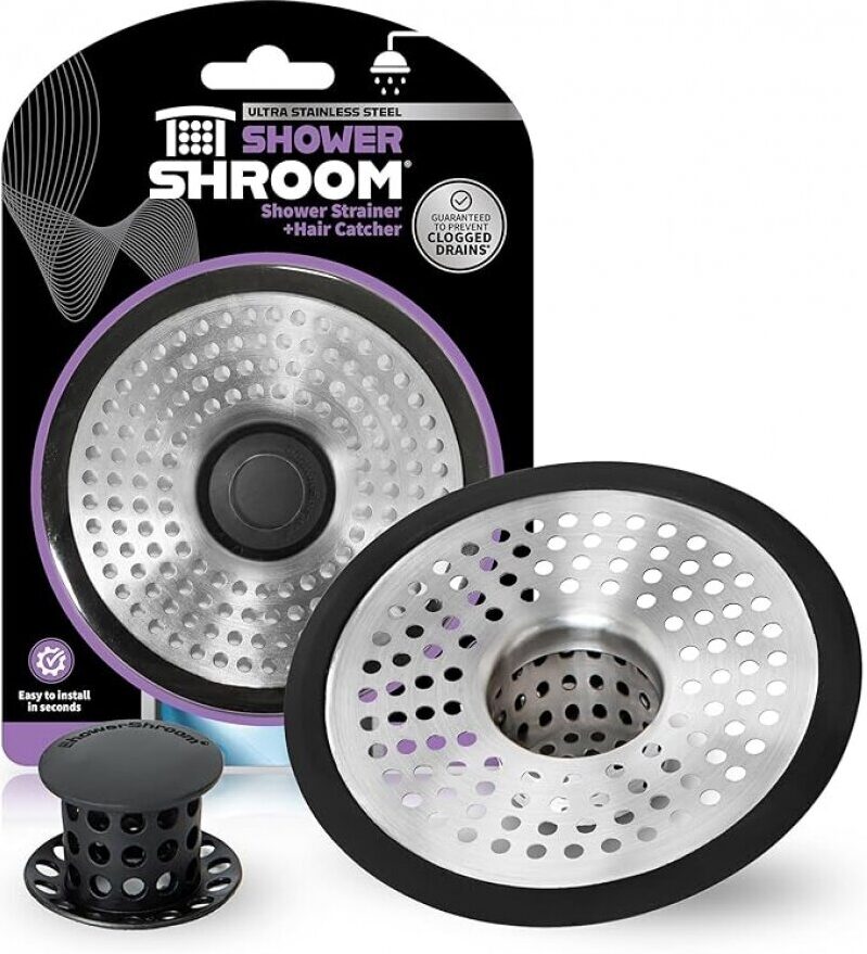 ShowerShroom SHSULT755 Ultra Stainless Shower Hair Catcher Drain Protector