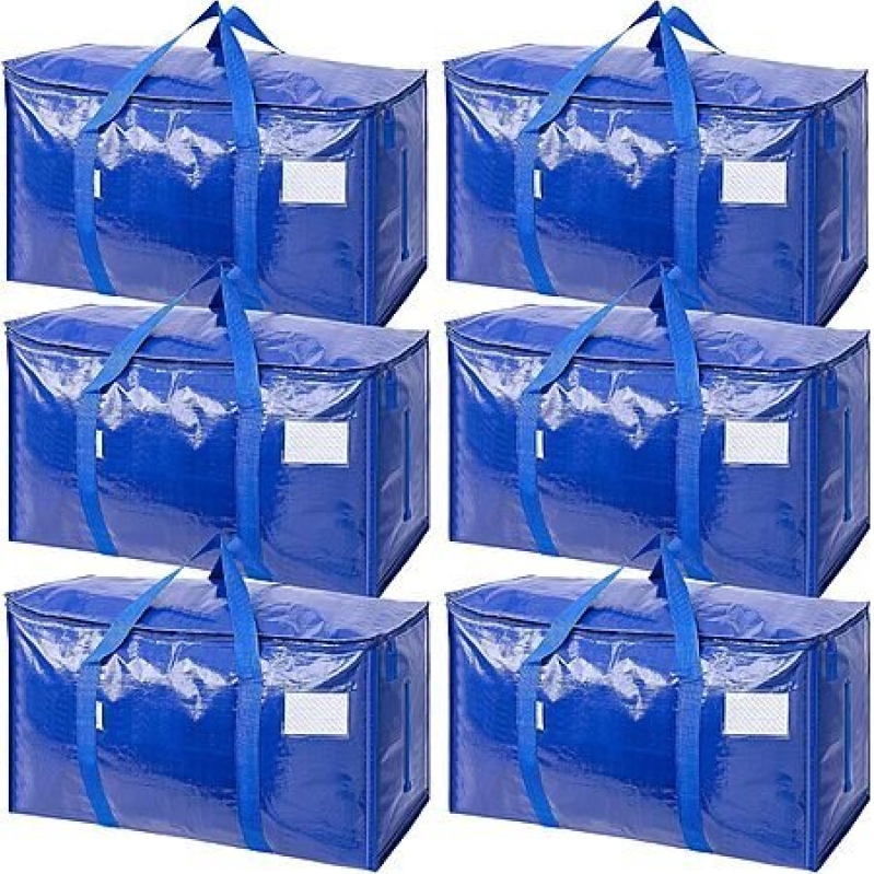 Prime Members: 6-Pack 24 Gallon Heavy-Duty Moving Bags w/ Zippers & Handles