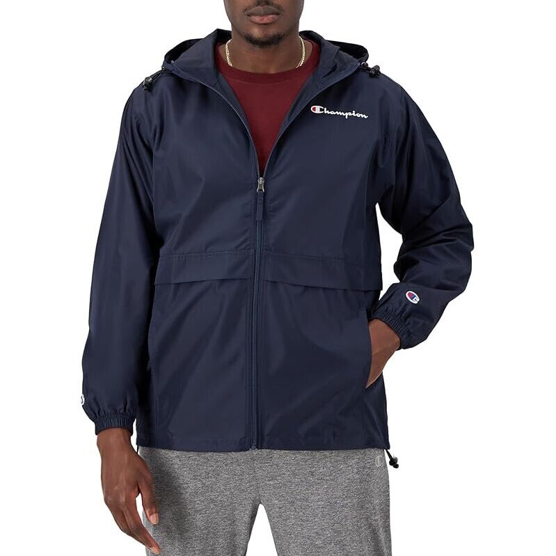 Champion Men's Full-Zip Stadium Jacket with Script Logo