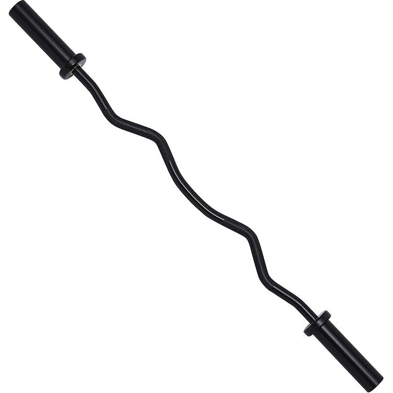 Signature Fitness Olympic Super Curl Barbell Curl Bar - Durable and Versatile for Home Gym