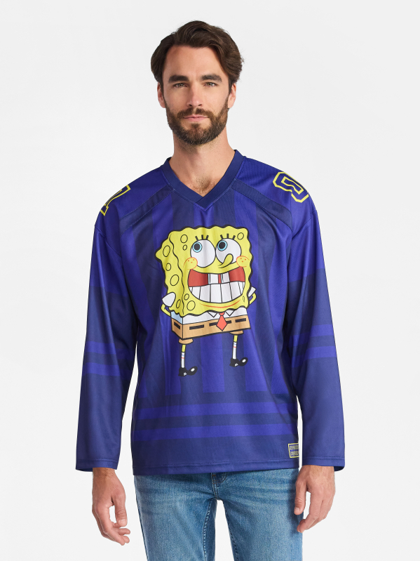 SpongeBob SquarePants Men's Graphic Hockey Jersey - Fun & Durable