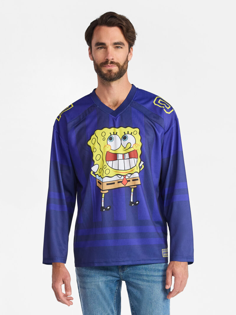 SpongeBob SquarePants Men's Graphic Hockey Jersey - Fun & Durable