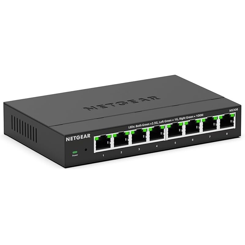 NETGEAR 8-Port 2.5GB Switch MS308 - Plug-and-Play Networking
