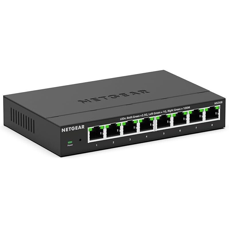 NETGEAR 8-Port 2.5GB Switch MS308 - Plug-and-Play Networking