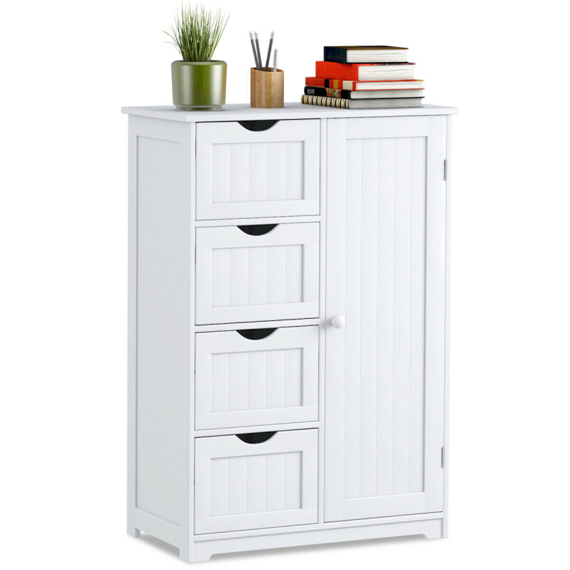 Affordable and Stylish Bathroom Storage Solution with 4 Drawers