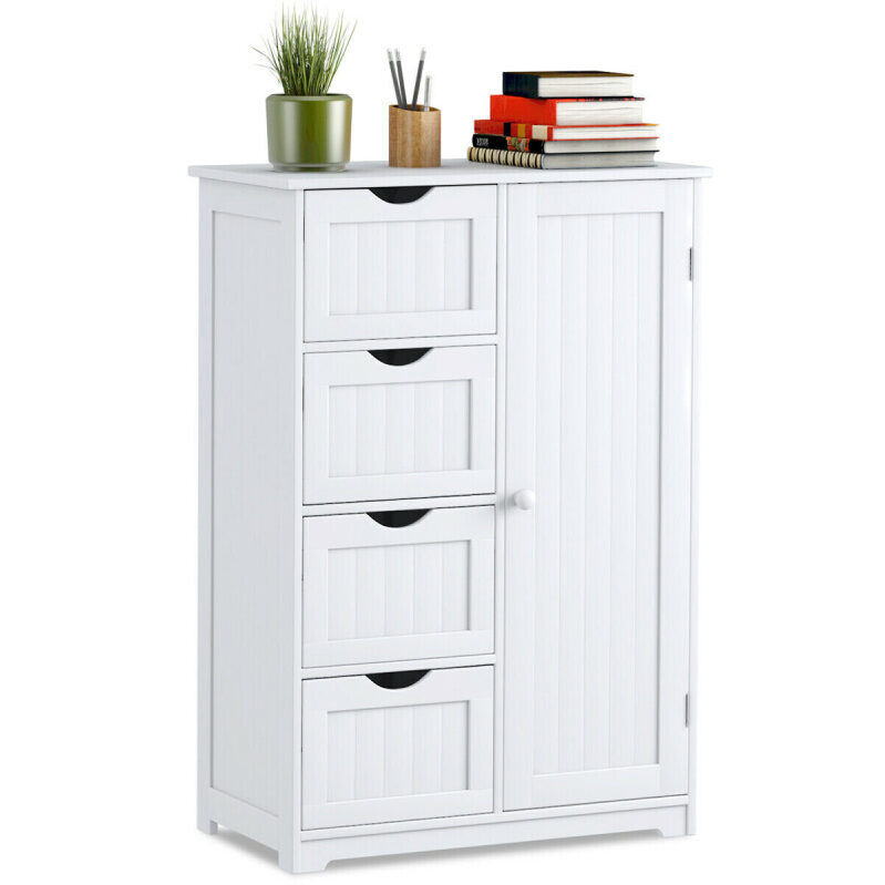 Affordable and Stylish Bathroom Storage Solution with 4 Drawers