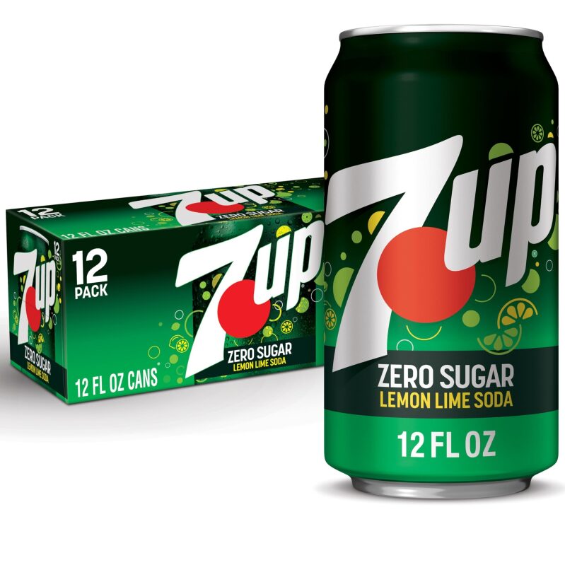 12-Pack 7UP Zero Sugar Lemon Lime Soda 12oz