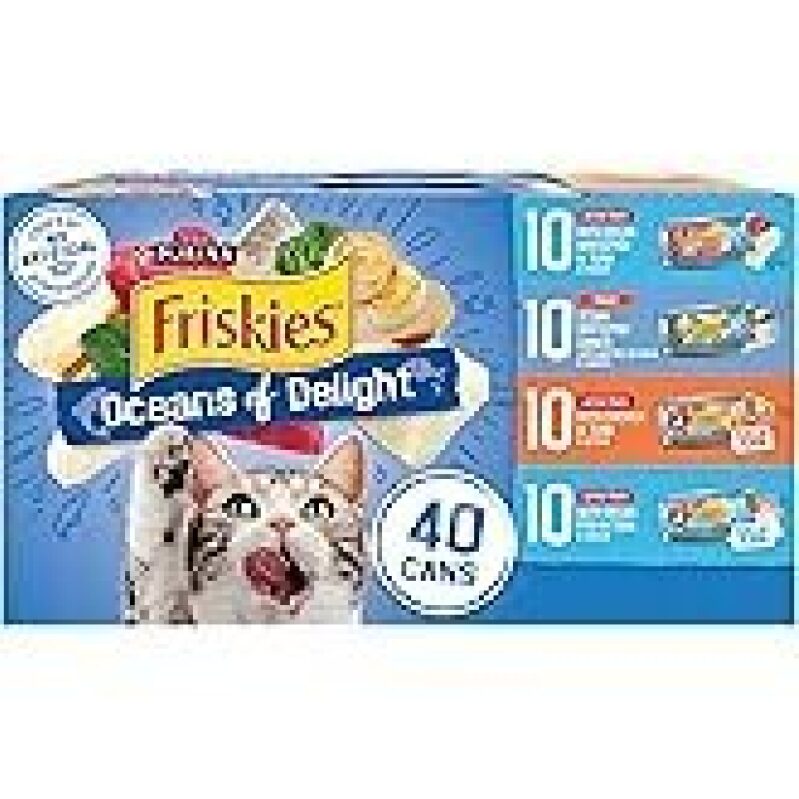 Purina Friskies Variety Pack - 80 Cans of Shreds or Oceans of Delights