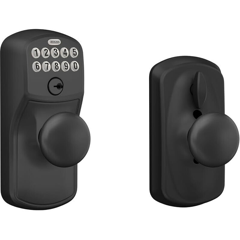 Schlage Plymouth Keypad Lock with Lever Handle - Smart, Secure, and Convenient