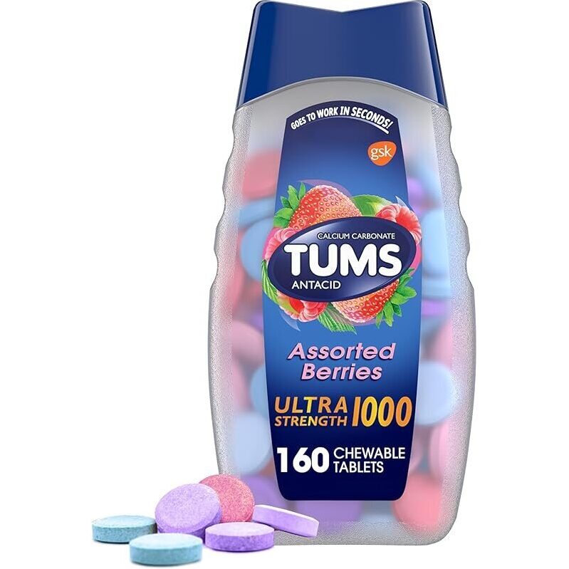 Fast Relief TUMS Ultra Strength Chewable Antacid Tablets - 160 Count