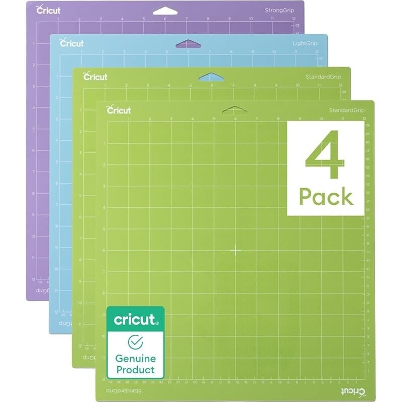 Cricut Cutting Mat Variety Pack 12in x 12in 4-Count - Perfect for Crafting