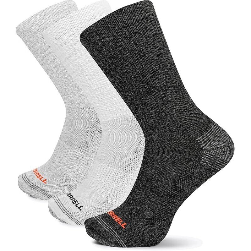 3-Pair Merrell Repreve Cushioned Hiker Crew Socks - Ultimate Comfort & Durability