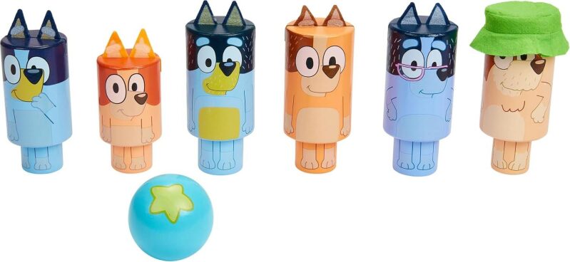 Bluey Wooden Character Skittles Bowling Play Set - Fun for Kids