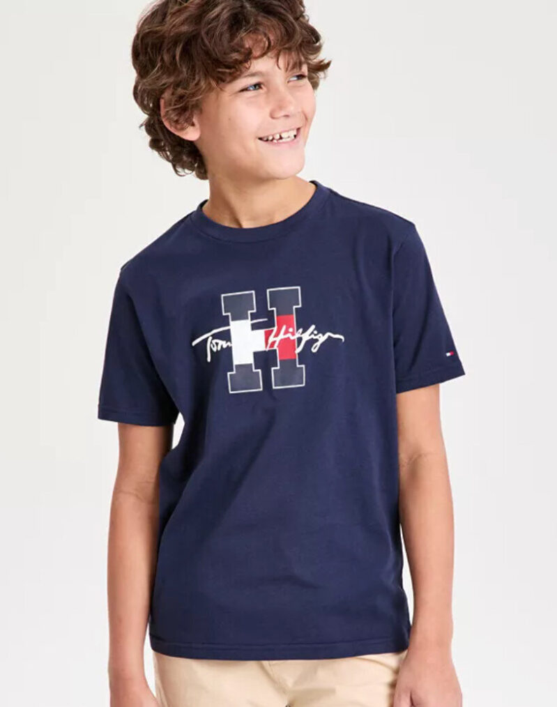 Tommy Hilfiger Boys' Logo T-Shirt - Stylish and Comfortable