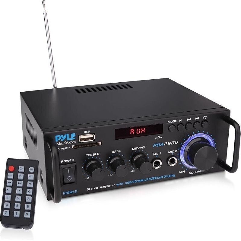 Affordable Pyle Dual Channel Stereo Amplifier for Home Theater