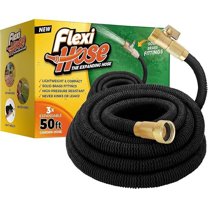 Flexi Hose Lightweight Expandable Garden Hose 100ft - Automatic Expansion
