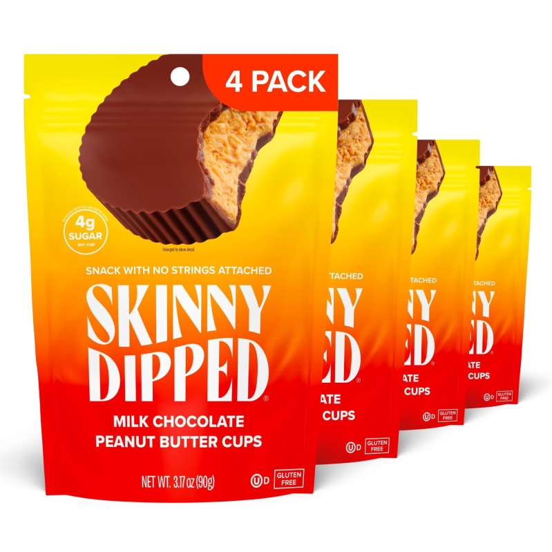 4-Pack SkinnyDipped Milk Chocolate Peanut Butter Cups 3.2oz
