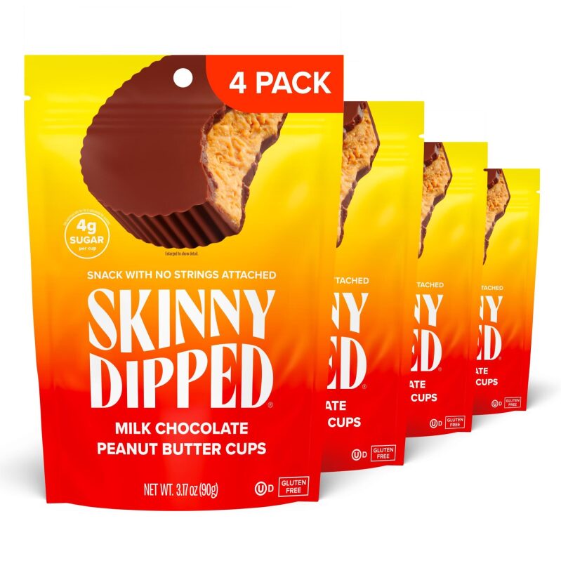 4-Pack SkinnyDipped Milk Chocolate Peanut Butter Cups 3.2oz