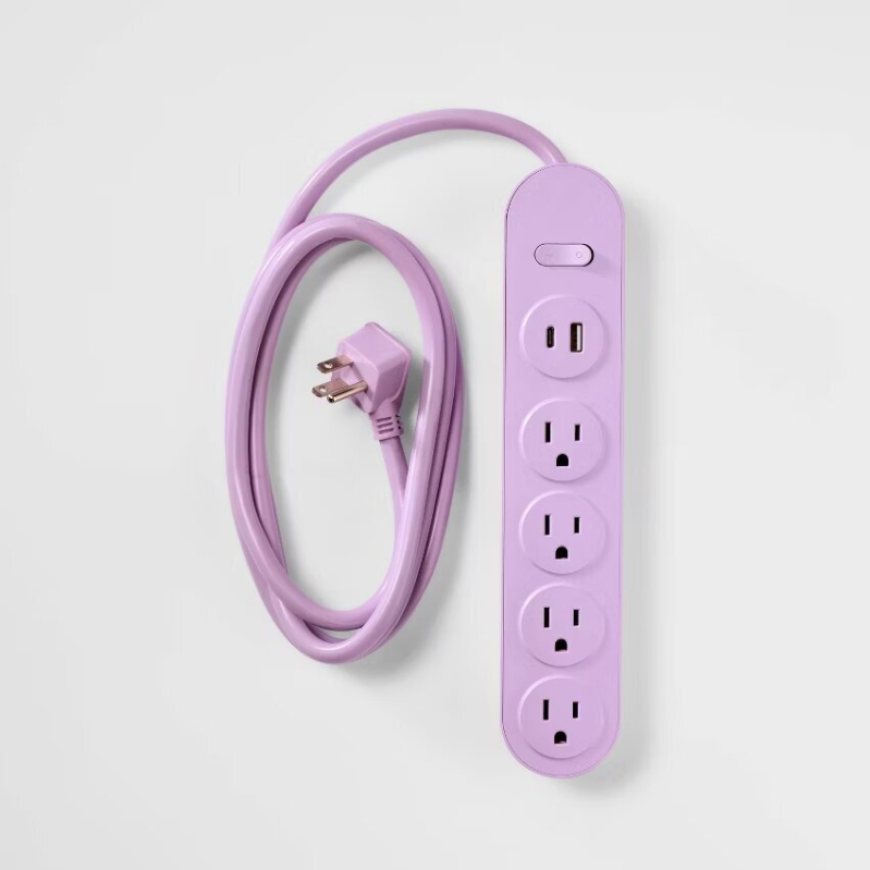 Heyday 6ft 4-Outlet Power Strip Extension Cord with USB Ports