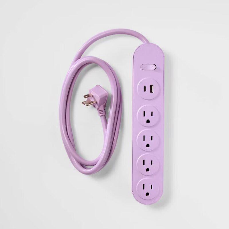 Heyday 6ft 4-Outlet Power Strip Extension Cord with USB Ports