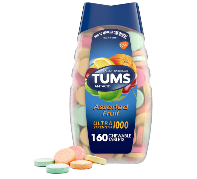 TUMS Ultra Strength Chewable Antacid Tablets for Fast Relief
