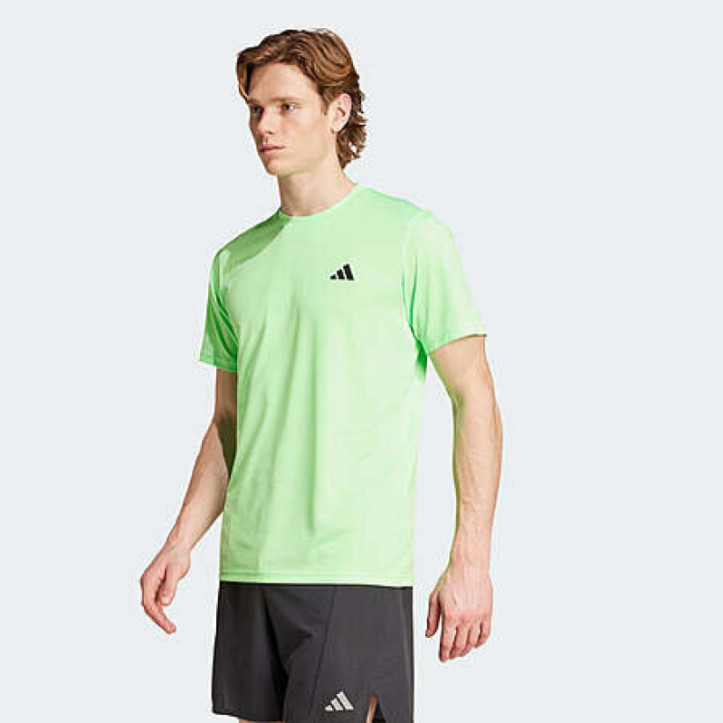 adidas Men's Train Essentials Training T-Shirt (Lime Burst) for $7