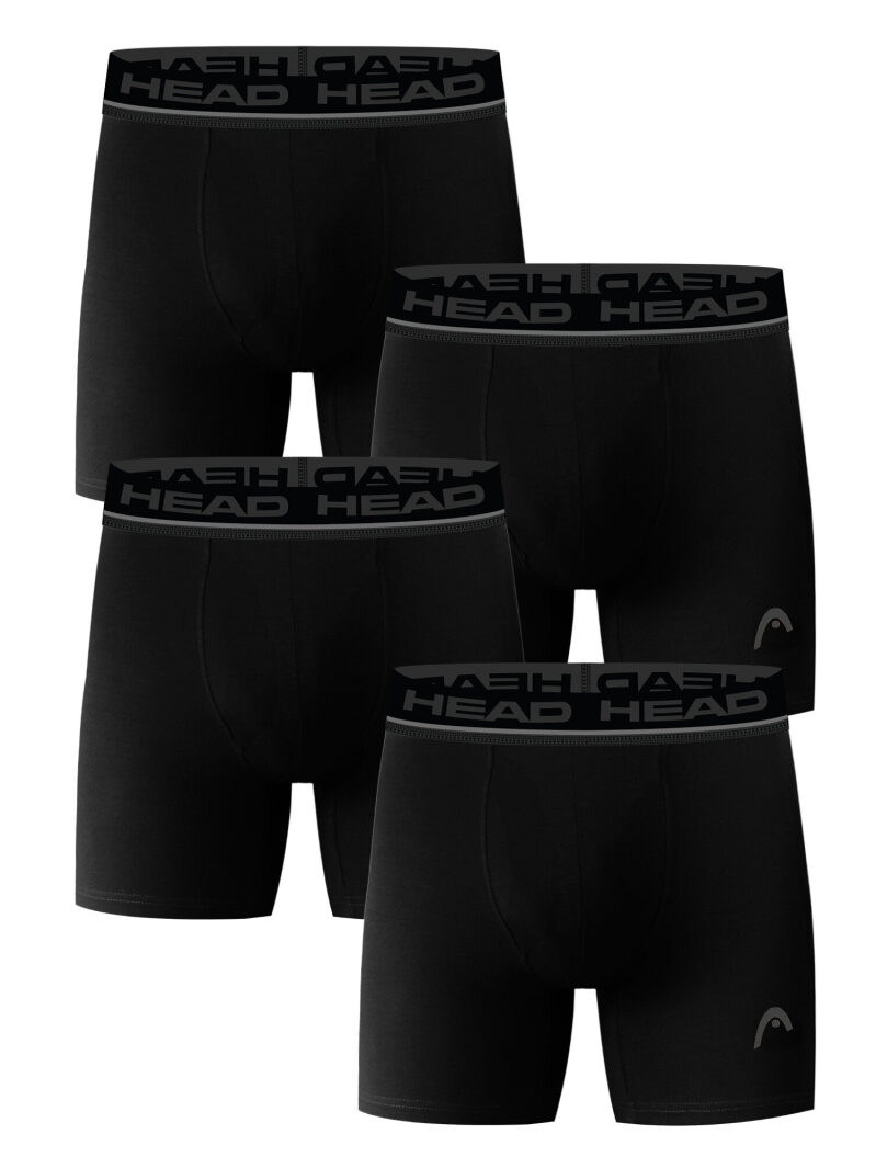 4-Pack HEAD Men's Cotton Stretch Boxer Briefs - Ultimate Comfort & Style