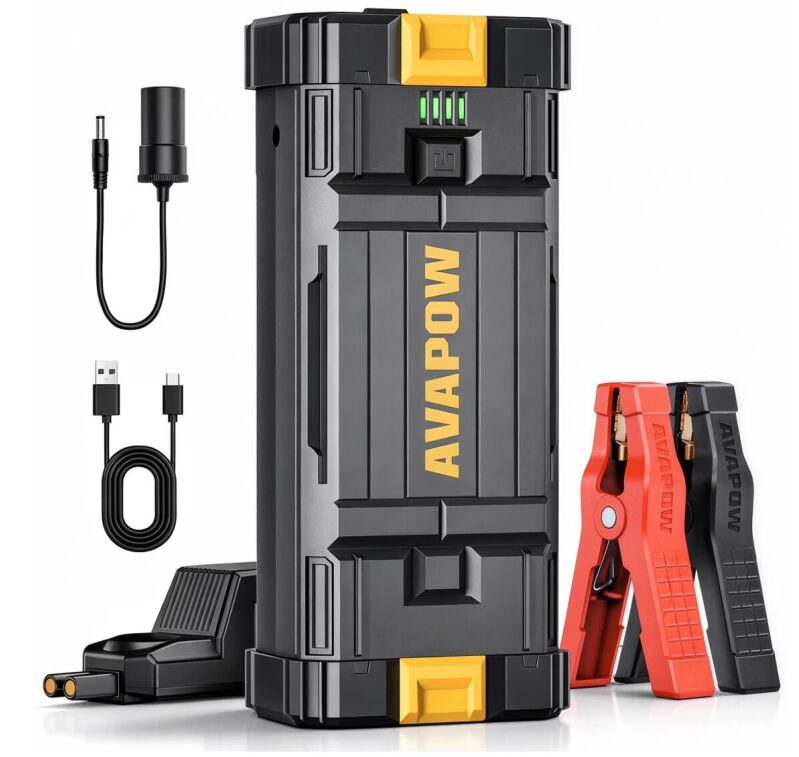 AVAPOW 4000A Portable Car Jump Starter - 27800mAh High Capacity