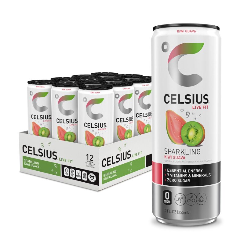 12-Pack CELSIUS Sparkling Kiwi Guava Energy Drink 12oz