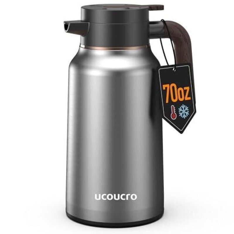 Ucoucro 70oz Stainless Steel Thermal Coffee Jug - 50% Off