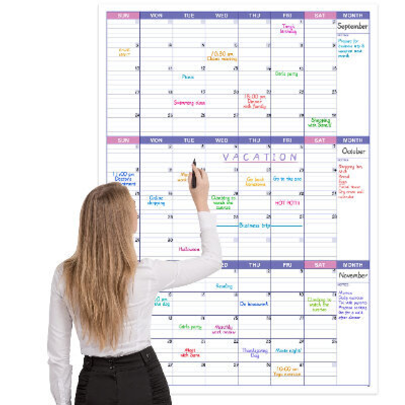 BooQool Dateless Wall Calendar - Save 5% at Checkout