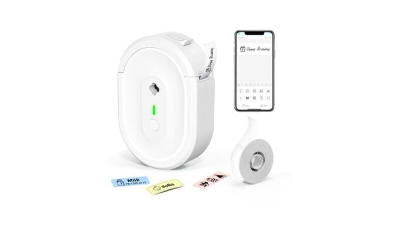 Portable Bluetooth Label Maker with Tape - Ideal for Home, Kitchen, and Office