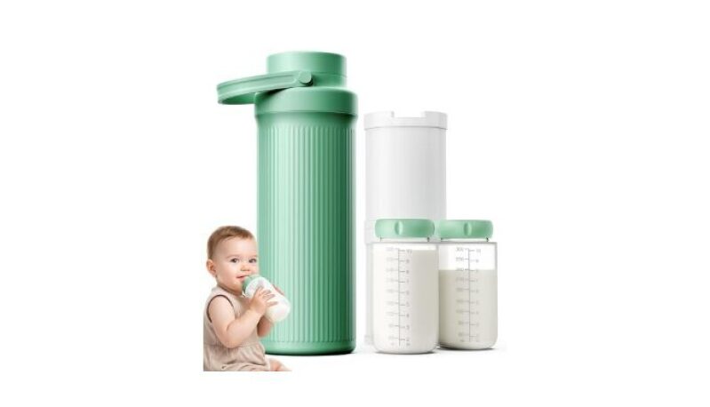 22oz Breast Milk Cooler Bottle for Travel & Outdoor Use - Portable Breastmilk Chiller with 24-Hour 360° Cooling