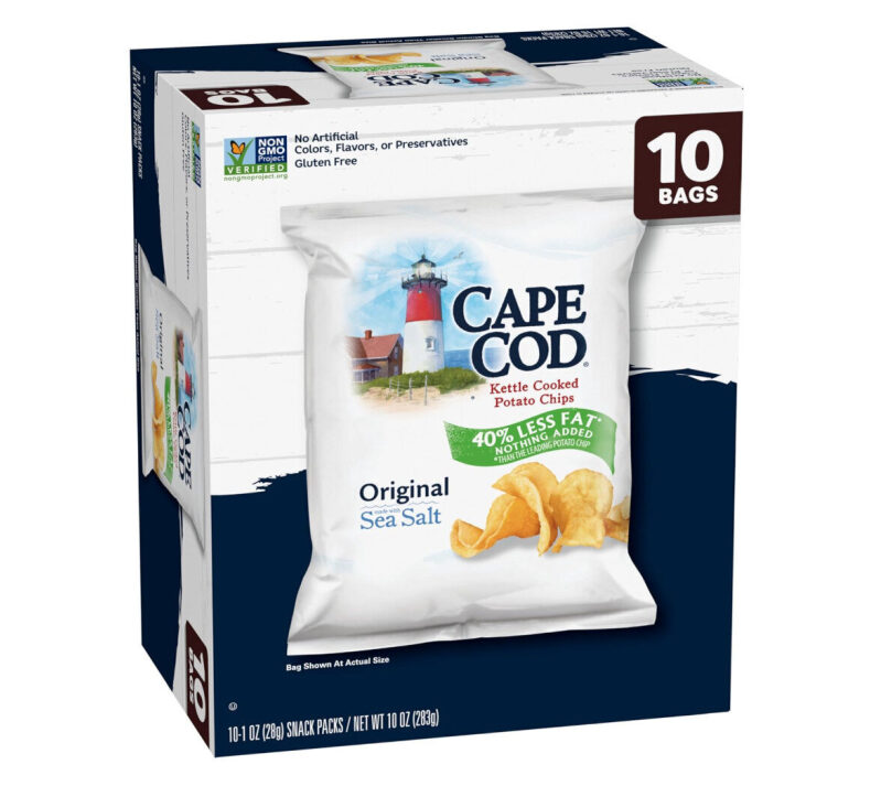 Cape Cod Low-Fat Sea Salt Potato Chips - 1oz Bags