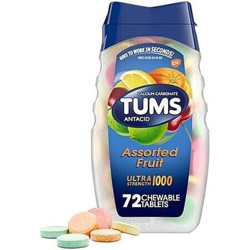 72-Ct TUMS Ultra Strength 1000 Antacid Tablets (Assorted Fruit) - Unbeatable Deal