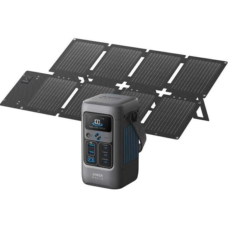 Anker SOLIX C200 DC Power Bank Station with 60W Solar Panel
