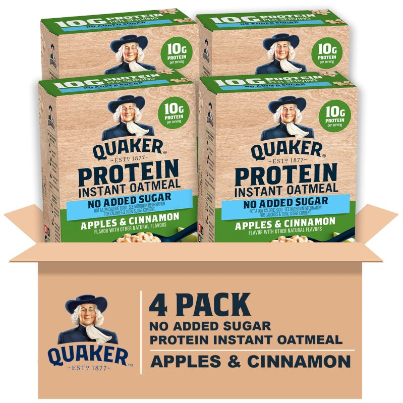 24pk Quaker Protein Instant Oatmeal Apple Cinnamon 1.76oz