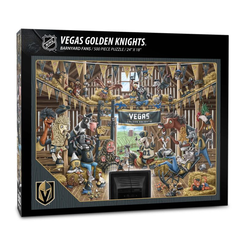 Vegas Golden Knights Barnyard Fans 500 Piece Puzzle - Perfect for Sports Fans
