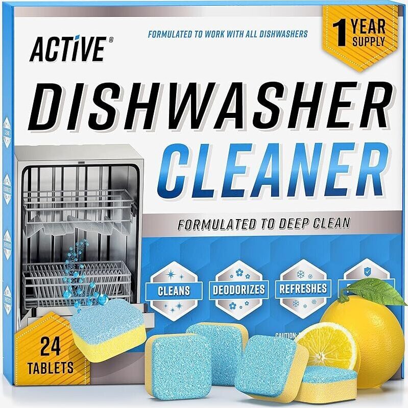 24-Pack Active Dishwasher Cleaner and Deodorizer Tablets