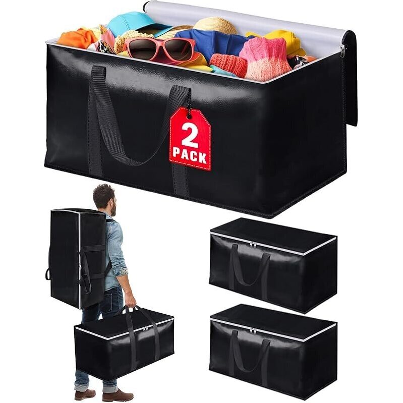 Heavy-Duty Moving Bags, 2-Pack, Extra Capacity, 33.21 Gallon
