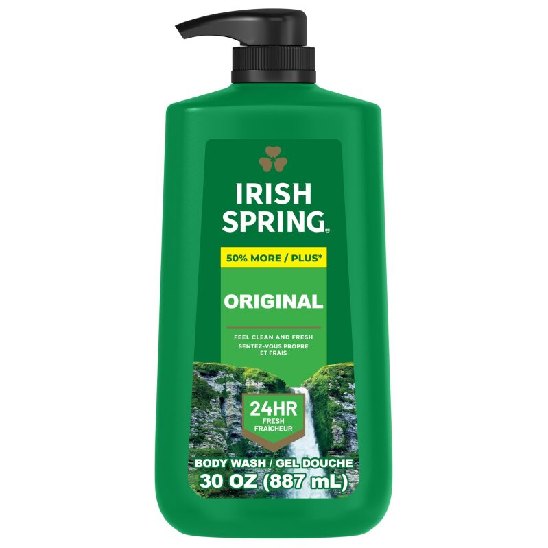 Irish Spring Original Moisturizing Body Wash for Men, Cool Fresh 30oz