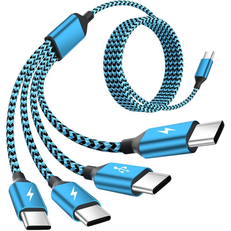 Versatile 5ft 4-in-1 Multi USB C Charging Cable for Travel