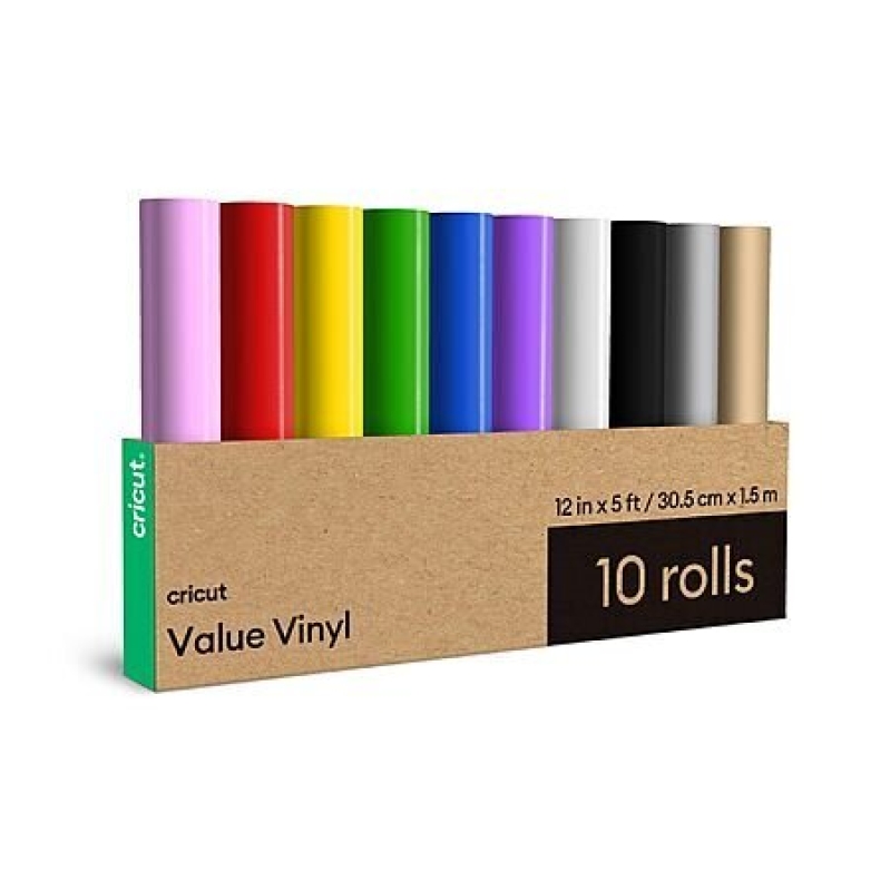 Cricut Value Permanent Vinyl - Vibrant Rainbow Sampler Pack