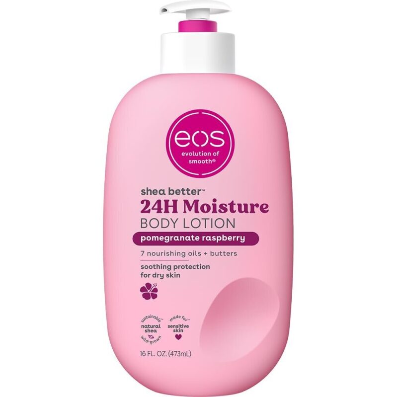 EOS Shea Better Body Lotion Pomegranate Raspberry 16oz - Long-Lasting Hydration