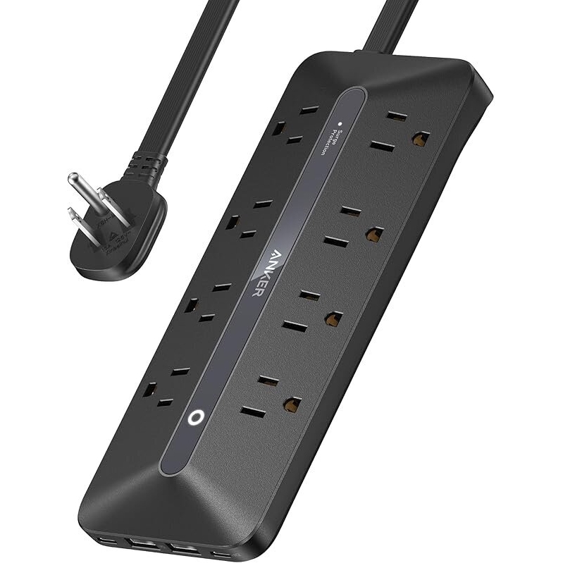 Anker Flat Plug 12-in-1 USB-C Power Strip with Multiple Outlets, 5ft - Ultimate Charging Solution