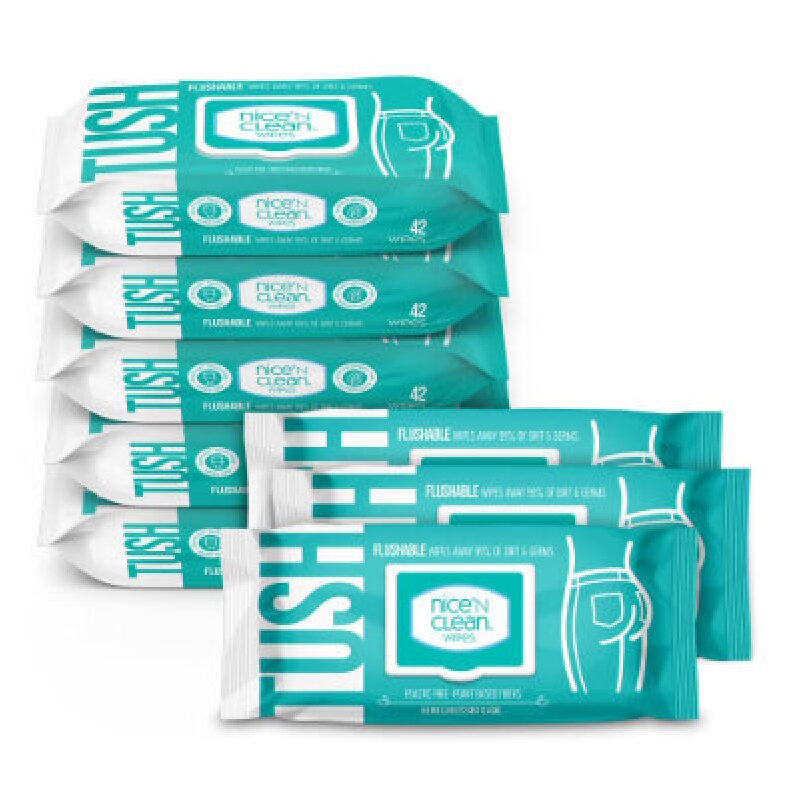 Nice 'n Clean Herbal Flushable Wet Wipes - 8 Pack