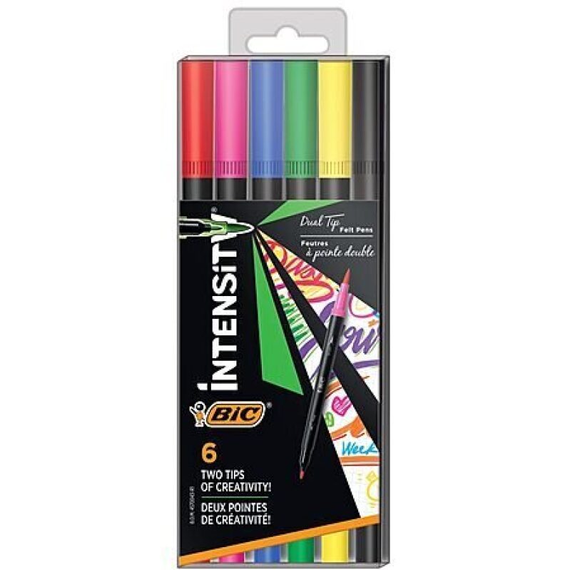 6-Count BIC Intensity Dual Tip Fineliner Pens (Assorted Colors) - $3.84 Deal