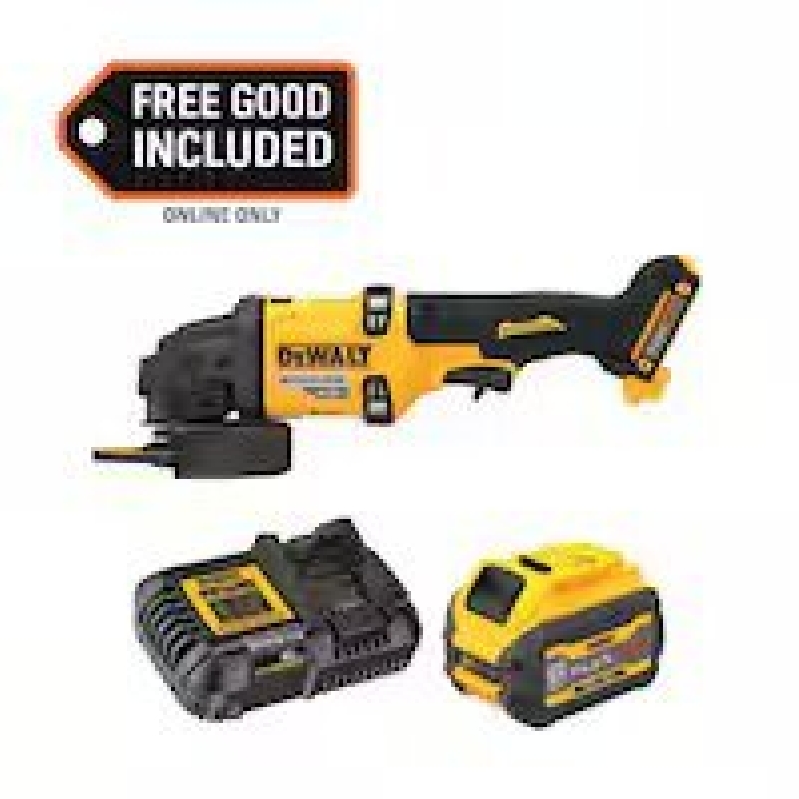 Powerful DEWALT FLEXVOLT 60V MAX Angle Grinder with Battery