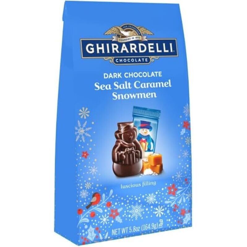 Ghirardelli Dark Chocolate Sea Salt Caramel Snowmen - Holiday Treats
