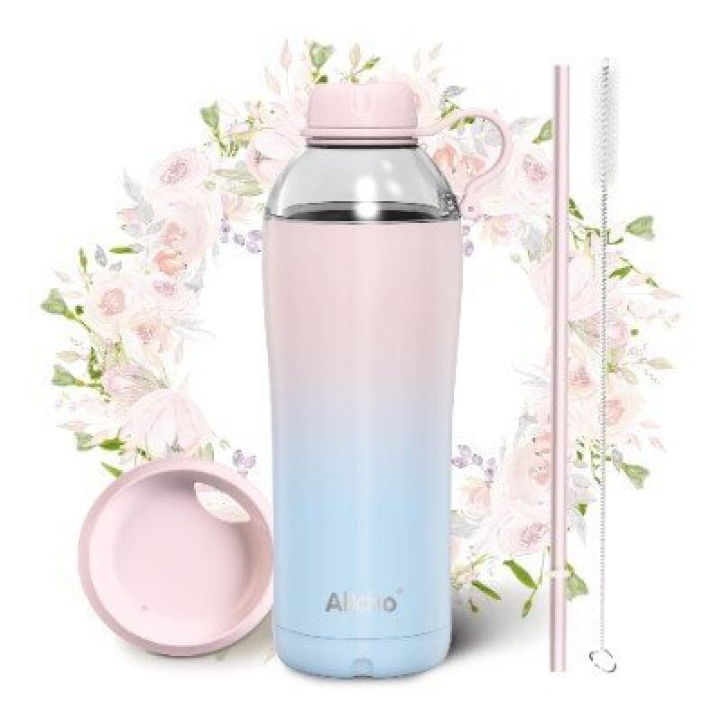Allrio Stainless Steel Insulated Bottle - Keeps Drinks Hot or Cold for 18 Hours